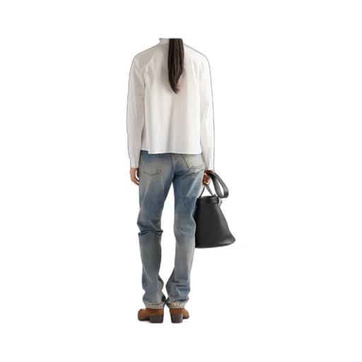 Triangle-Patch Button-Up Shirt