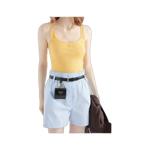 Lace-Detailed Ribbed Tank Top