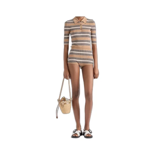 Striped Short-Sleeved Polo Shirt