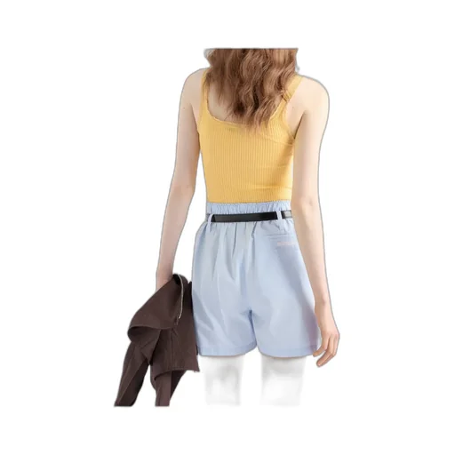 Lace-Detailed Ribbed Tank Top
