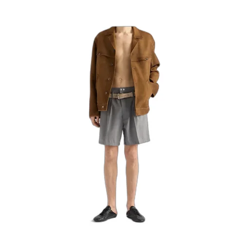 Pleated Bermuda Shorts