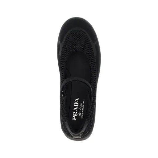 Round-Toe Mesh Ballerinas