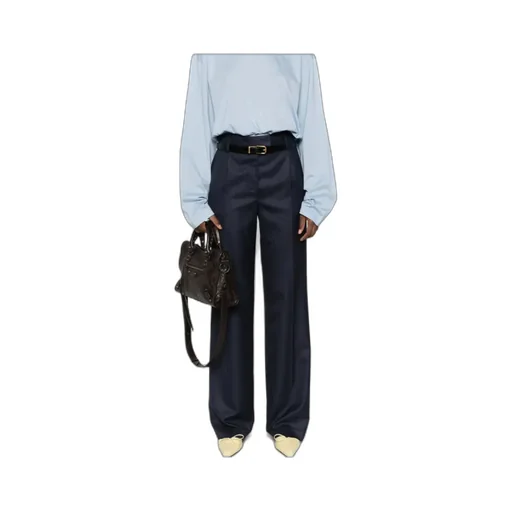Pleated Belted Trousers