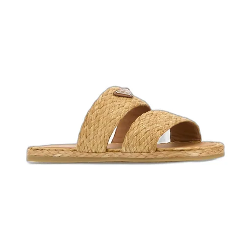Triangle-Logo Slip-On Sandals