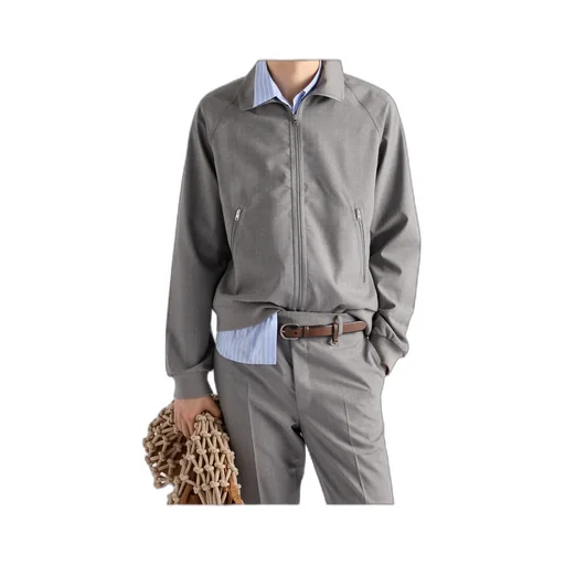High-Neck Zipped Jacket