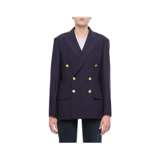 Double-Breasted Crepe Blazer
