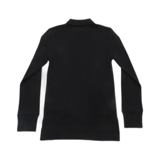 Logo Embroidered Long-Sleeved Polo Shirt