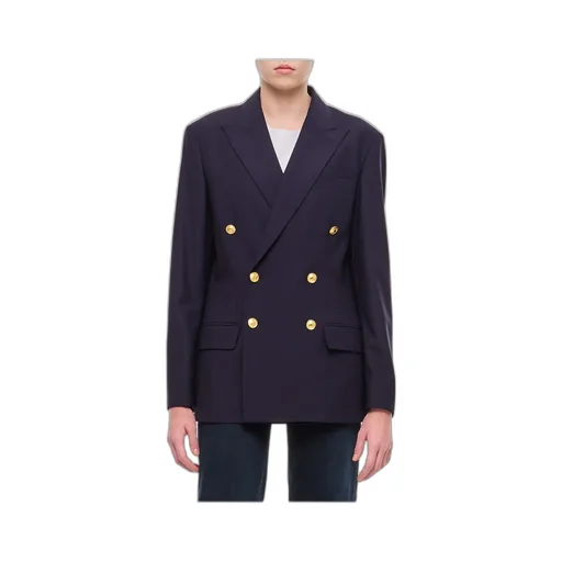 Double-Breasted Crepe Blazer