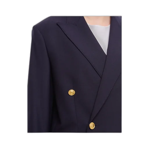 Double-Breasted Crepe Blazer