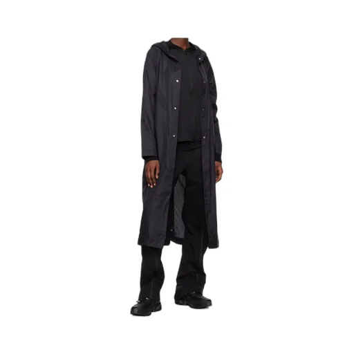 Buttoned-Down Hooded Trench Coat