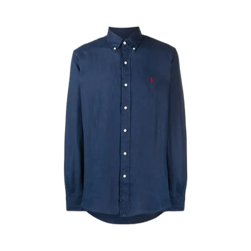 Logo Embroidered Long-Sleeved Shirt