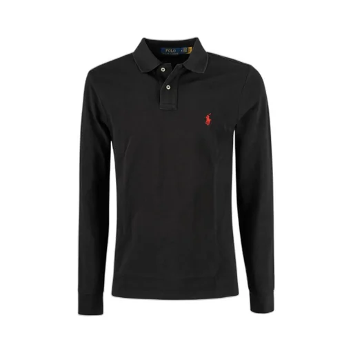 Pony Embroidered Long-Sleeved Polo Shirt