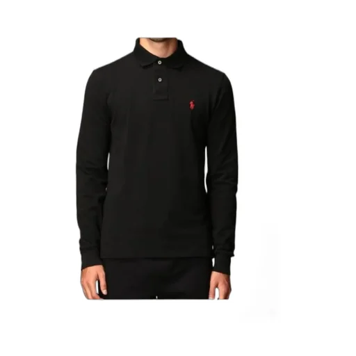 Pony Embroidered Long-Sleeved Polo Shirt