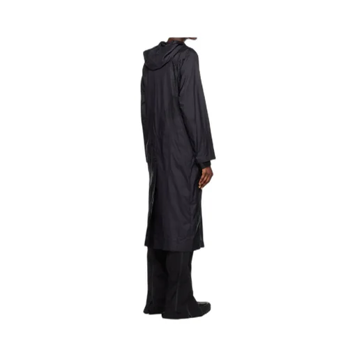 Buttoned-Down Hooded Trench Coat