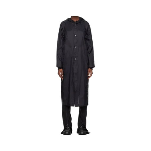 Buttoned-Down Hooded Trench Coat