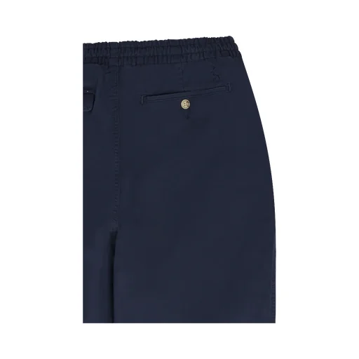 Elastic Waist Straight-Leg Trousers