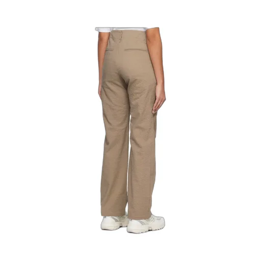 Textured Straight-Leg Trousers