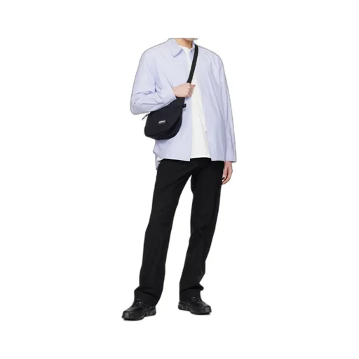 Tonal Stitching Straight-Leg Trousers