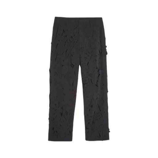 Ripped-Detailing Straight Trousers