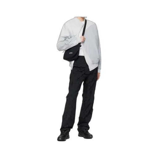 Ripped-Detailing Straight Trousers