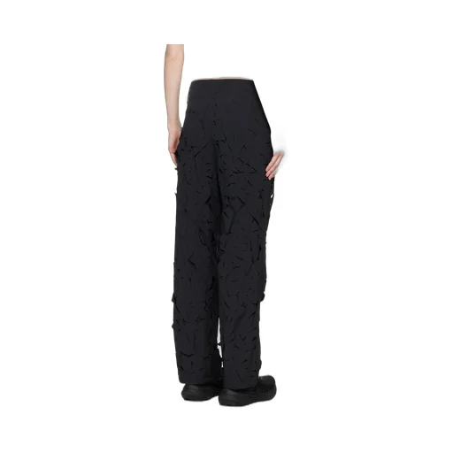 Ripped-Detailing Straight Trousers