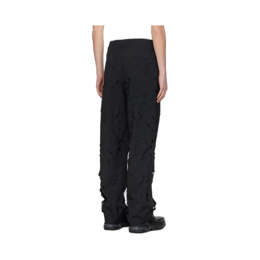 Ripped-Detailing Straight Trousers