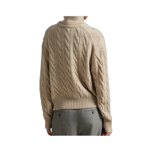 Cable Knit Polo Sweater