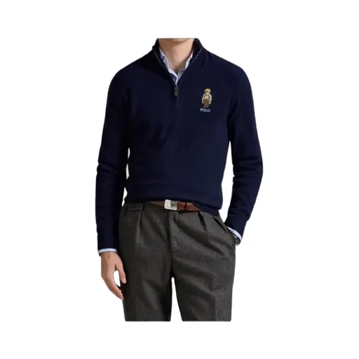 Logo-Embroidered Half-Zip Pullover