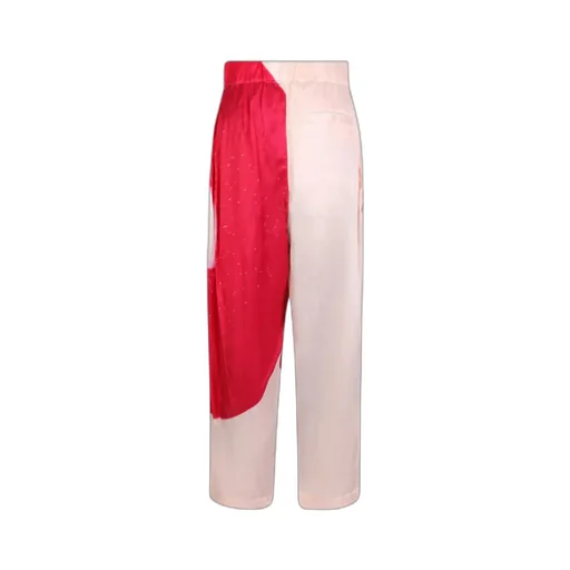 Colour-Block Cropped Trousers