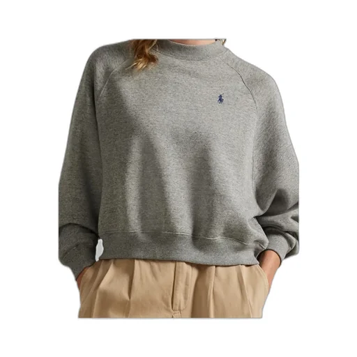 Raglan-Sleeve Crewneck Sweatshirt
