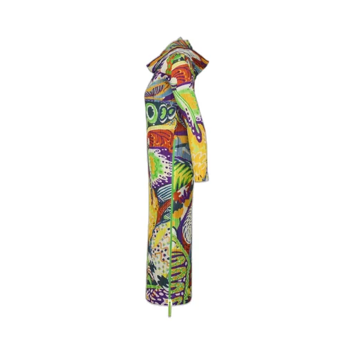 Snowrunner Graphic Printed Pleated Midi Dress