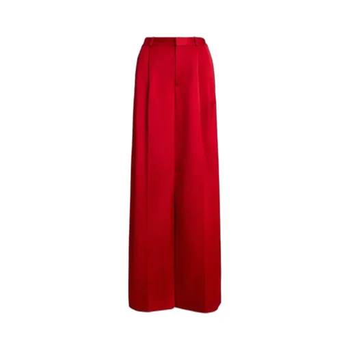 Wide Leg Pleated Trousers