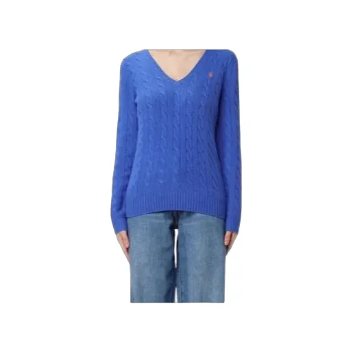 Cable-Knit V-Neck Sweater