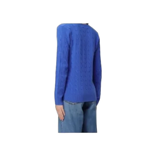 Cable-Knit V-Neck Sweater