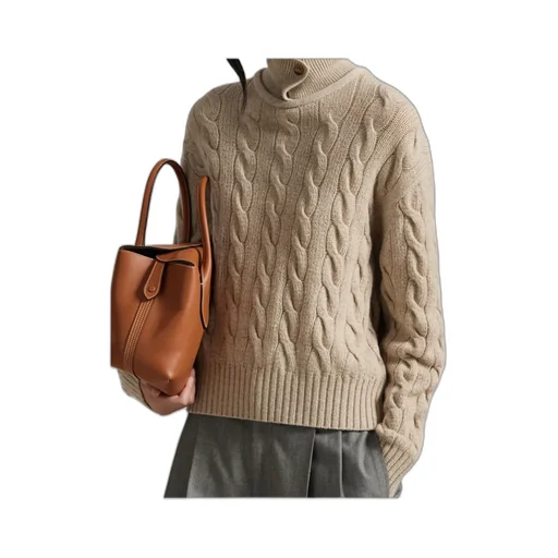 Cable Knit Polo Sweater