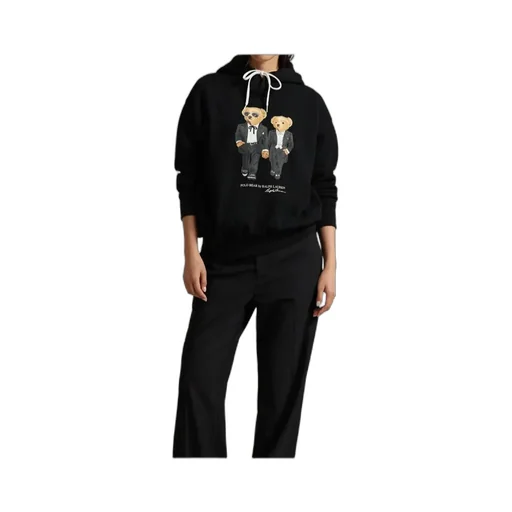 Polo Bear Printed Drawstring Hoodie