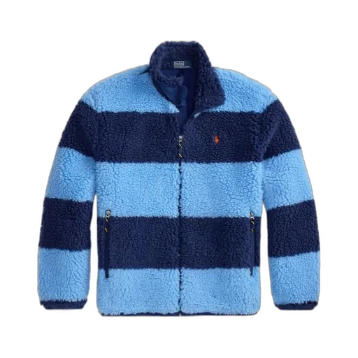 Striped Fleece Zipped Jacket