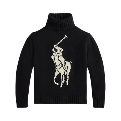 Logo Intarsia-Knit Turtleneck Jumper
