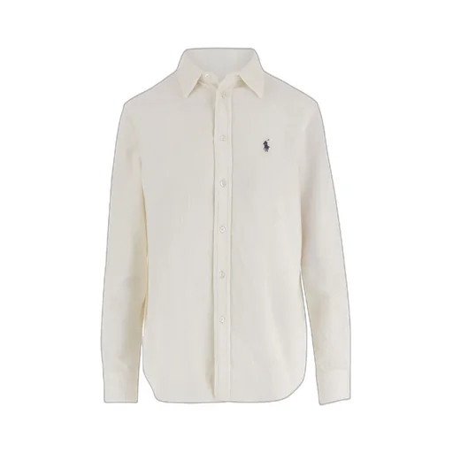 Logo Embroidered Curved Hem Shirt