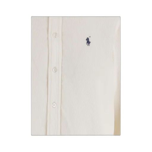 Logo Embroidered Curved Hem Shirt