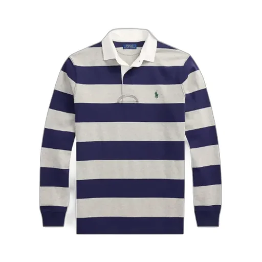 The Iconic Rugby Striped Long-Sleeves Polo Shirt
