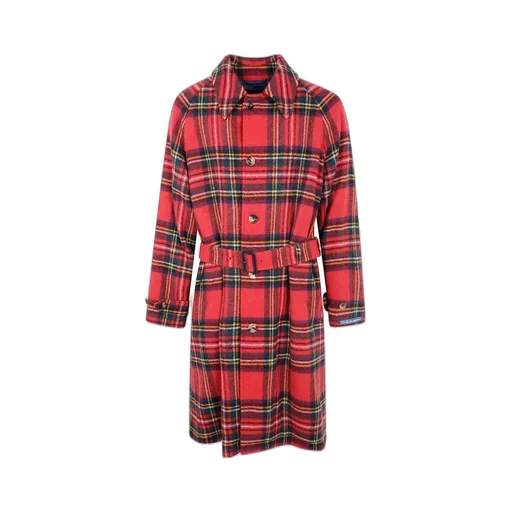 Belted Checked Coat