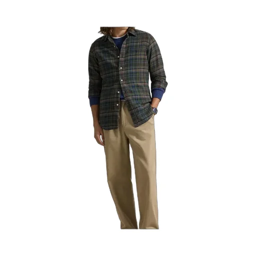 Checked Button-Up Shirt