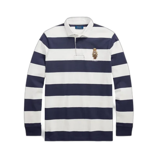 Striped Logo Embroidered Polo Shirt
