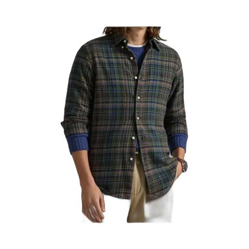 Checked Button-Up Shirt