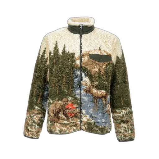 High-Collar Fleece Jacket