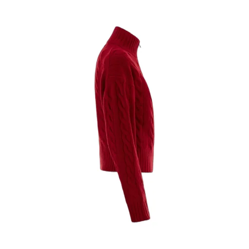 Half Zipped Cable-Knit Jumper