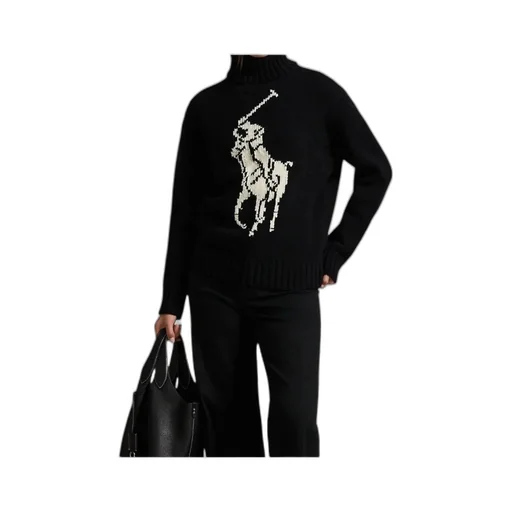 Logo Intarsia-Knit Turtleneck Jumper