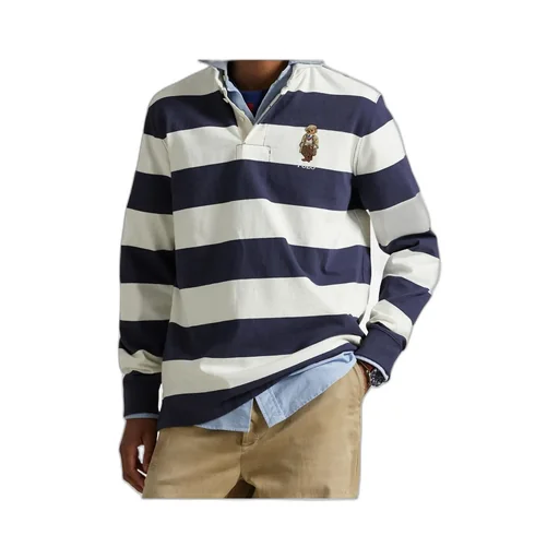 Striped Logo Embroidered Polo Shirt