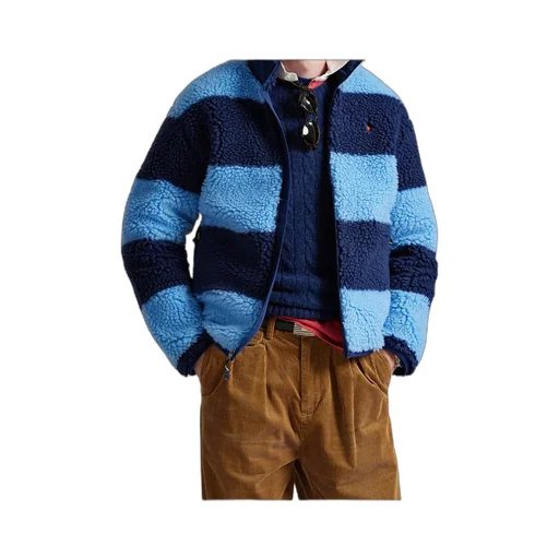 Striped Fleece Zipped Jacket